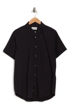 Coastaoro Luxx Solid Short Sleeve Jersey Shirt In Jet Black