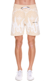 Vision Of Super Bermuda With Paisley Pattern In Beige