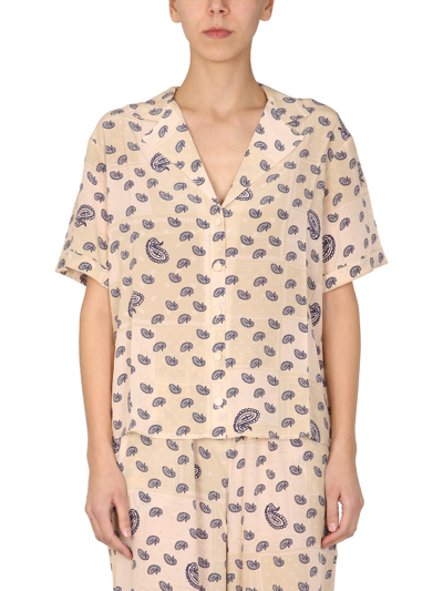 Etre Cecile Womens Multicolor Shirt In Beige