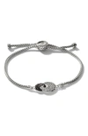 John Hardy Radial Pavé Pull-through Bracelet In Black