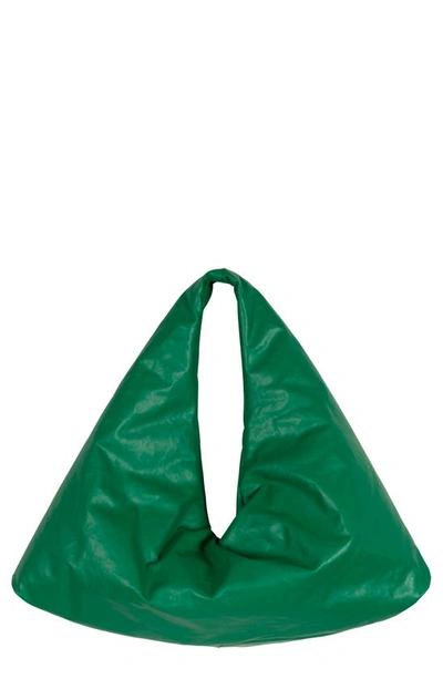 Kassl Anchor Medium Oiled Canvas Top Handle Bag In Green