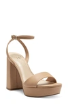 Vince Camuto Pendry Ankle Strap Platform Sandal In Sandstone