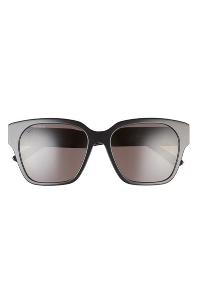 Balenciaga Everyday 56mm Square Sunglasses In Black/gray