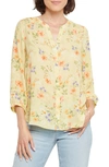 Nydj High/low Crepe Blouse In Marceau