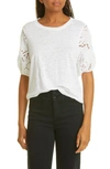 PAIGE LAURA EYELET LINEN TOP