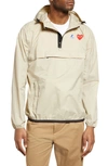 Comme Des Garçons Play X K-way Logo-patch Lightweight Jacket In Beige