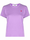 Comme Des Garçons Play Comme Des Garcons Play Logo Cotton T-shirt In Pink & Purple