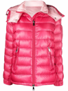 Moncler Dalles Water Resistant Down Puffer Jacket In Pink & Purple