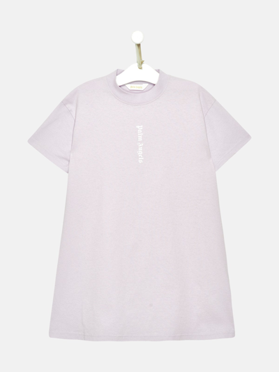 Palm Angels Lilac Cotton Dress In Violet