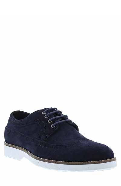 Zanzara Tiki Brogue Derby In Navy