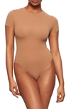 Skims Fits Everybody T Shirt Bodysuit In Sienna In Sienna