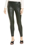 Vince Camuto Faux-leather Skinny Pants In Dark Willow