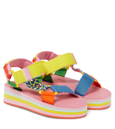 Marc Jacobs Kids' Striped Sandals In Pink