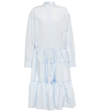 Marni Drawstring Poplin Midi Shirtdress In Alluminium