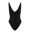 Totême Deep V-neck One-piece Swimsuit In Black