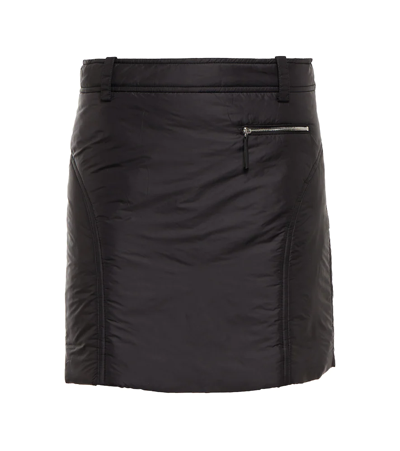 Khaite Mitsi Nylon High-rise Miniskirt In Black
