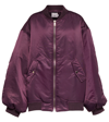 The Frankie Shop Astra Oversized Shell Bomber Jacket In Royal Purple