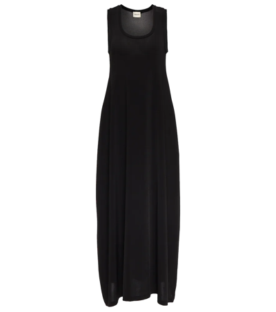 Khaite Merrick Scoopneck Maxi Dress In Black