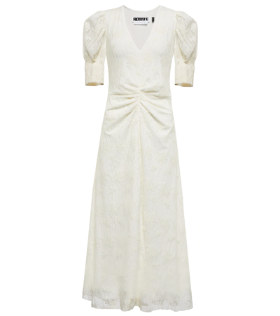Rotate Birger Christensen Bridal Sierna Lace Midi Dress In Bright White