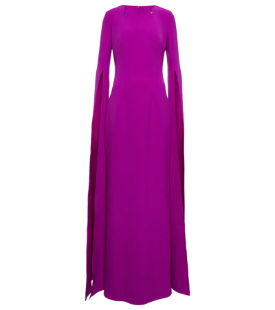 Safiyaa Crêpe Gown In Magenta