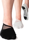 Arebesk Boxerella 2-pack No-slip Closed Toe Socks In Black - Gray