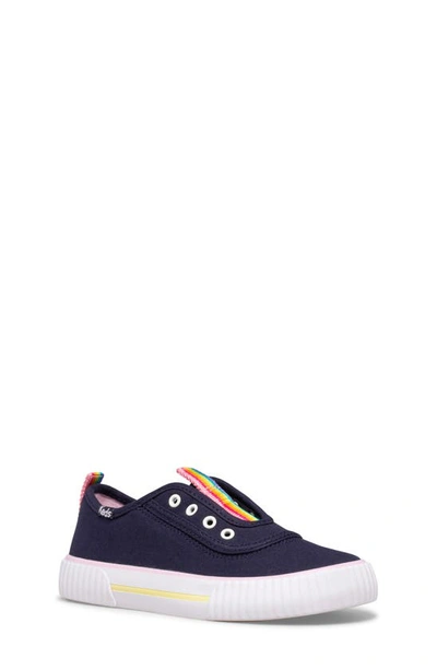 Keds Kids'  Topkick Washable Slip-on Sneaker In Navy/ Rainbow