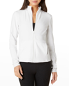 Beyond Yoga Spacedye On The Go Mock Neck Jacket In Cloud White