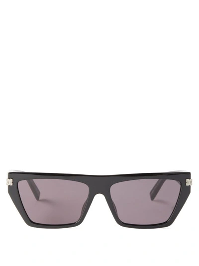 Givenchy 4g-logo Flat-top Acetate Sunglasses In Black
