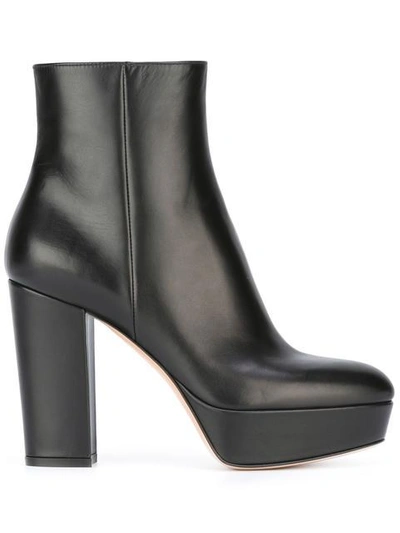 Gianvito Rossi Platform Ankle Boots - 黑色 In Black