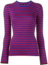 PROENZA SCHOULER PROENZA SCHOULER STRIPE LONG SLEEVE TOP - RED,R17172911770560