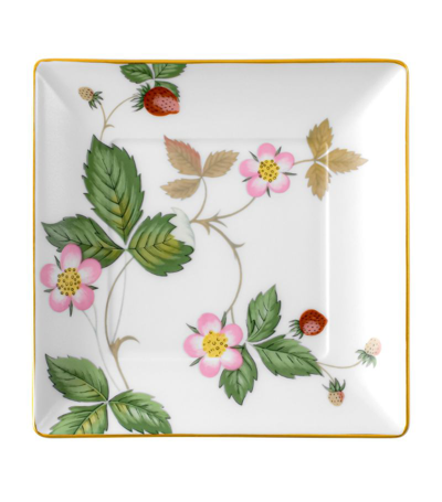 Wedgwood Wild Strawberry Fine Bone China Square Tray 14cm In Multi