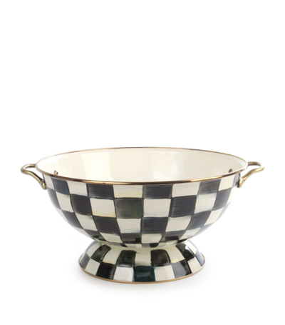 Mackenzie-childs Courtly Check Enamel Everything Bowl (42cm) In White
