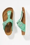 Birkenstock Women's Gizeh Big Buckle Nubuck Sandals In Blue