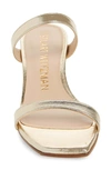 Stuart Weitzman Aleena Metallic Leather Wedge Sandals In Platino