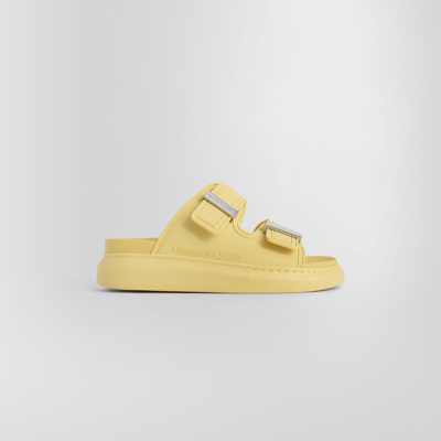 Alexander Mcqueen Oversize Slide Sandal In Yellow