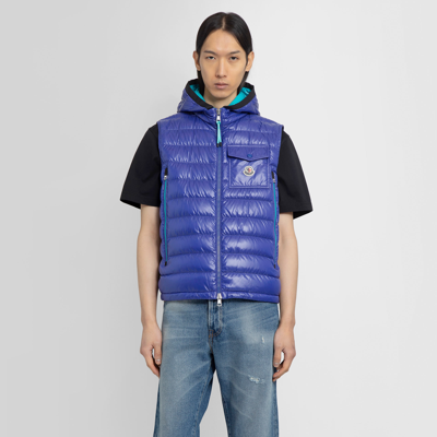 Moncler Waistcoats In Blue