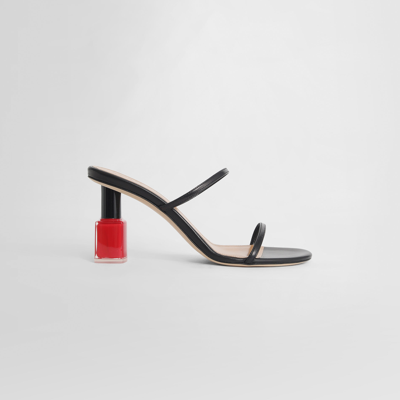 Loewe Nail Polish Two-band Slide Sandals In Black