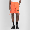 Stone Island Bermuda Shorts In Garment-dyed Cotton Fleece In Orange
