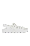 Bottega Veneta Women's Lace-up Rubber Sandals In Chalk