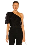 Iro Ruffled One-shoulder Blouse In Black