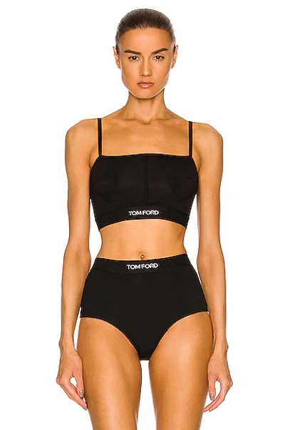 Tom Ford Signature Crop Top In Black