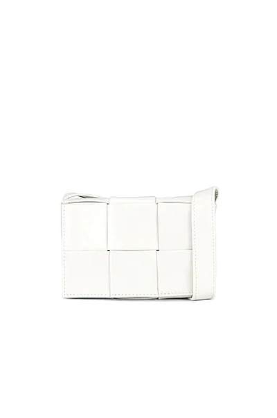 Bottega Veneta Card Case With Strap 'silver'