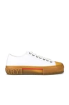 Burberry Logo Detail Low-top Sneakers In White