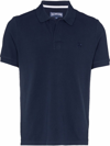 Vilebrequin Mens Bleu Marine Palatin Logo-embroidered Cotton Polo Shirt
