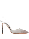 AQUAZZURA CRYSTAL-EMBELLISHED 95MM PUMPS