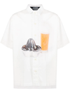 Jacquemus Graphic-print Short-sleeved T-shirt In Weiss