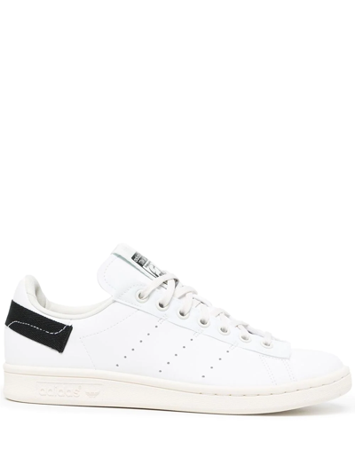 Adidas Originals + Parley Stan Smith Grosgrain-trimmed Recycled Faux Leather Sneakers In Белый,чёрный