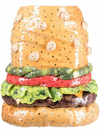 MOSCHINO SEQUIN-EMBELLISHED HAMBURGER SKIRT