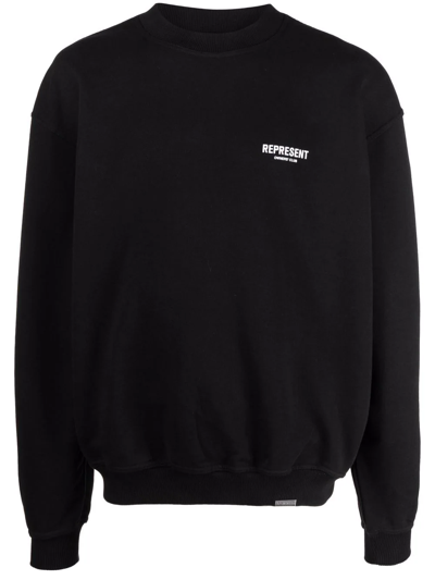 Represent Man Sweatshirt Black Size L Cotton