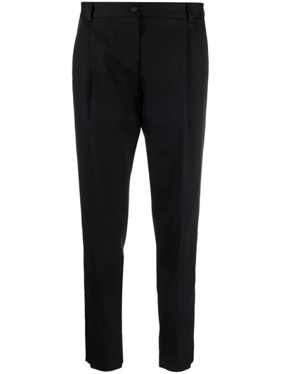 Dolce & Gabbana Tailored Mid-rise Trousers In Black